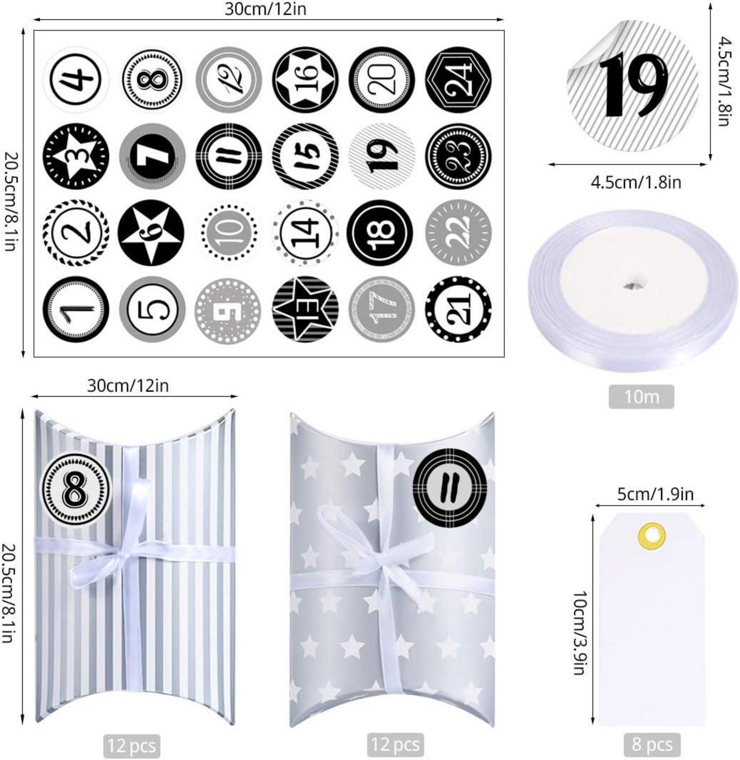 Adventskalender zum Selber Basteln und Befüllen mit 24