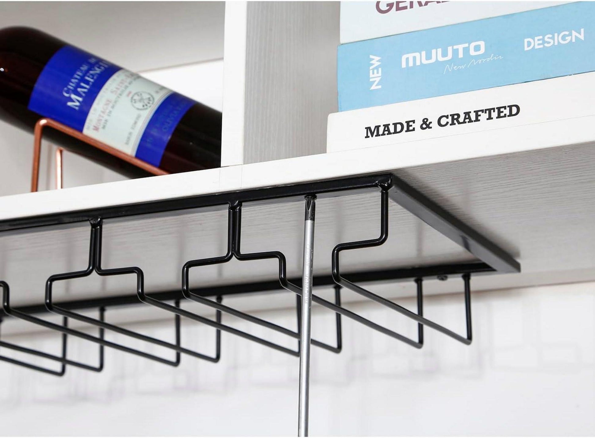 Weinglashalter Metall Gläserhalter Schiene Halter Schrank Aufhängen