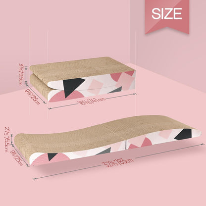 Kratzbrett Katze Wellpappe Lounge Kratzmöbel 83 x 25 x 5.5cm