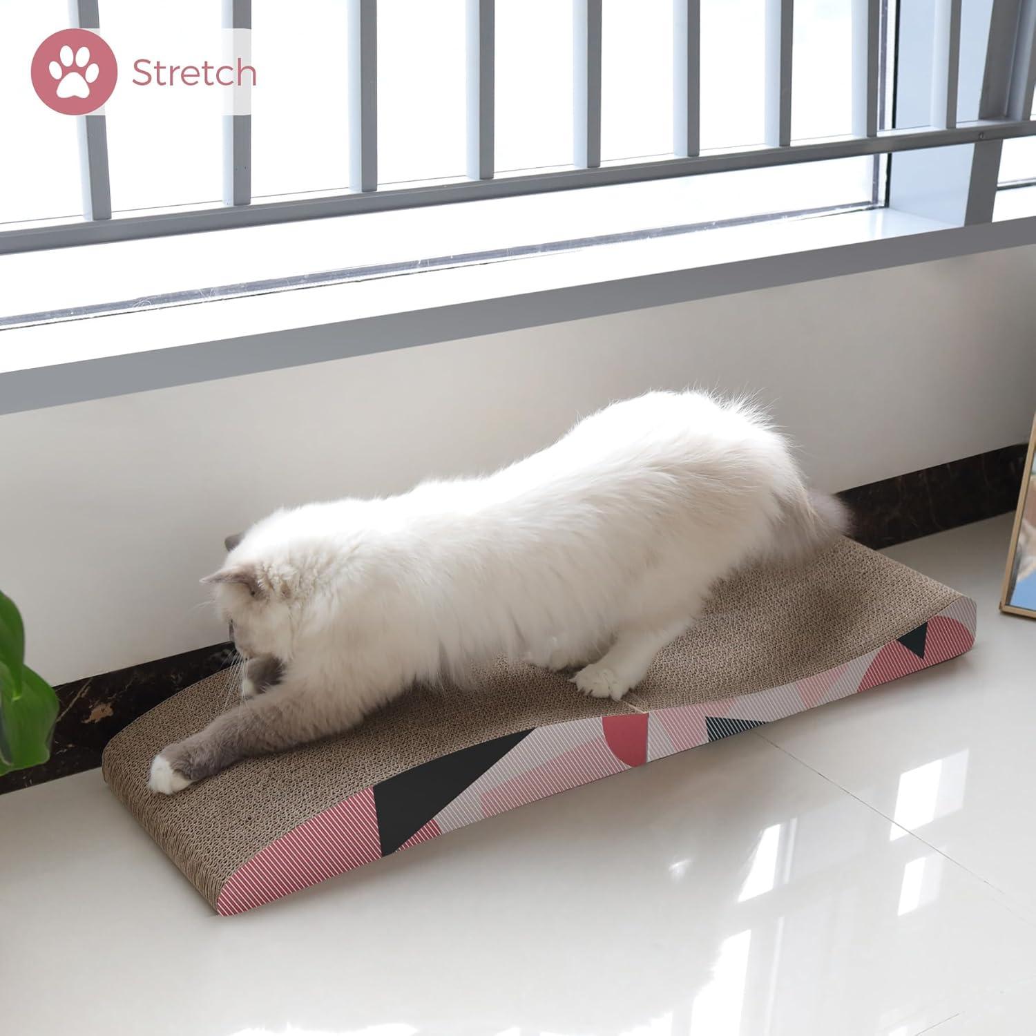 Kratzbrett für Katzen Wellpappe Lounge Kratzmöbel 88x25x10cm