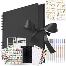 Fotoalbum zum Selbstgestalten DIY Schwarz 80 Seiten Geschenk
