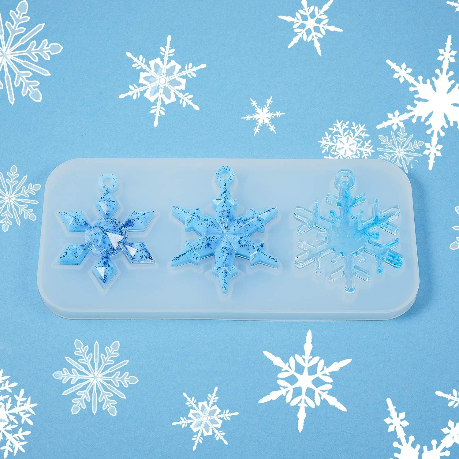 Schneeflocken Silikonformen Weihnachten Harzformen DIY Geschenk Transparent