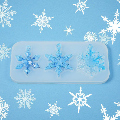 Schneeflocken Silikonformen Weihnachten Harzformen DIY Geschenk Transparent