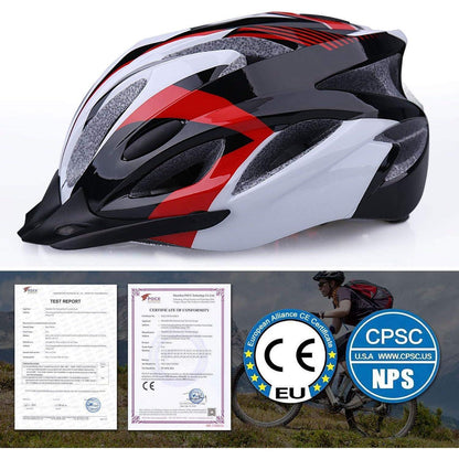Fahrradhelm Herren Damen Visier Abnehmbar EPS PC MTB Helm 18