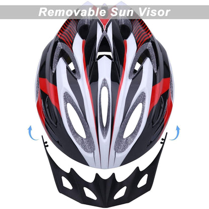 Fahrradhelm Herren Damen Visier Abnehmbar EPS PC MTB Helm 18