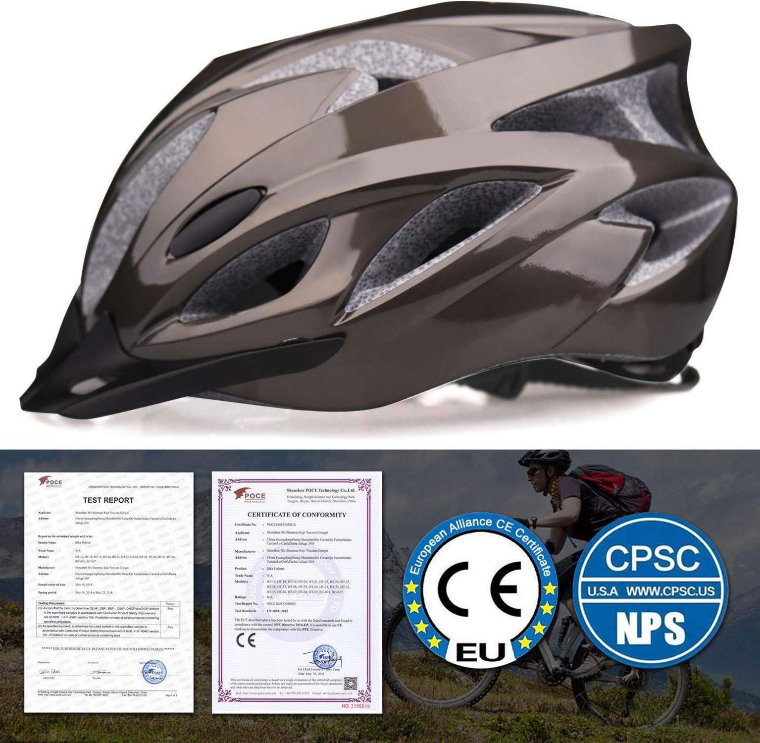 Fahrradhelm Herren Damen Visier Abnehmbar EPS PC MTB Helm 18