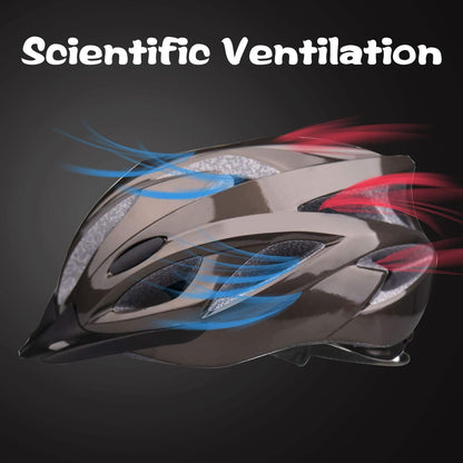 Shinmax Fahrradhelm mit Visier abnehmbar MTB Helm 18 Belüftungsöffnungen 57-62cm