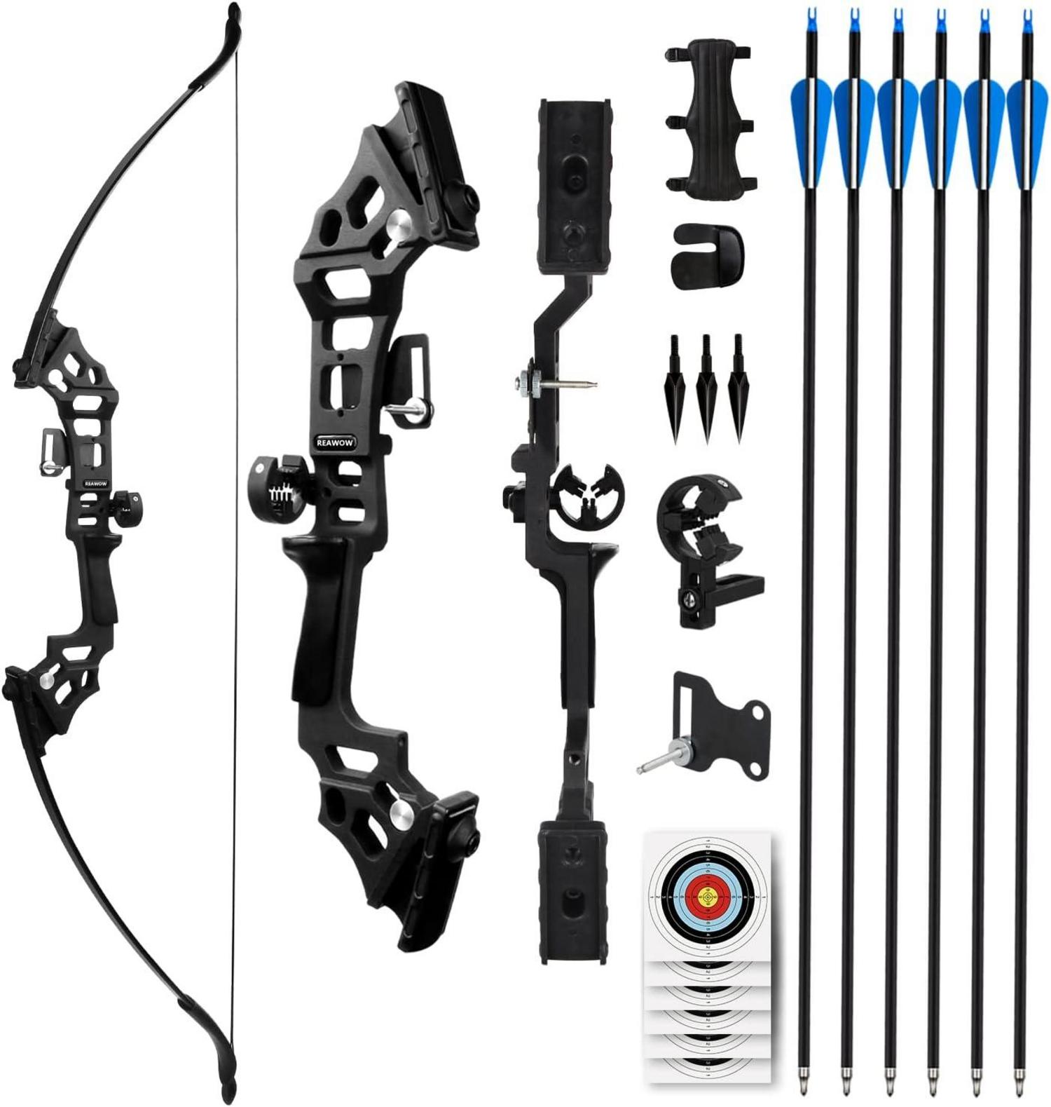 Recurvebogen Set Erwachsene 30/40LBS Bogenschießen Pfeile