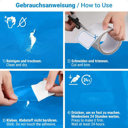 Zelt Reparaturband 5M x 8CM Transparent Wasserdicht