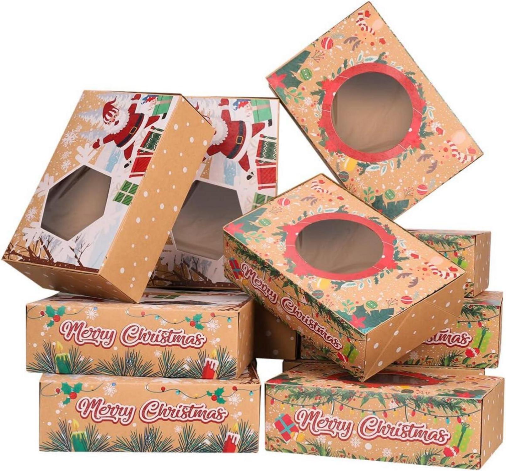 Weihnachts Kekskästen Boxen Geschenkbox Kartons Plätzchen Set
