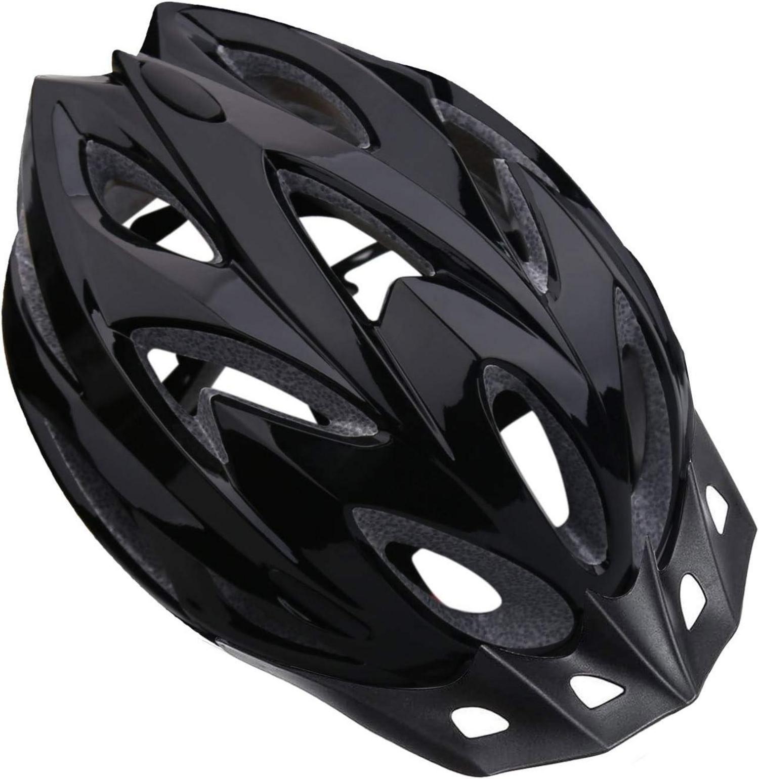 Fahrradhelm mit abnehmbarem Visier und 18 Lüftungslöchern - Schwarz