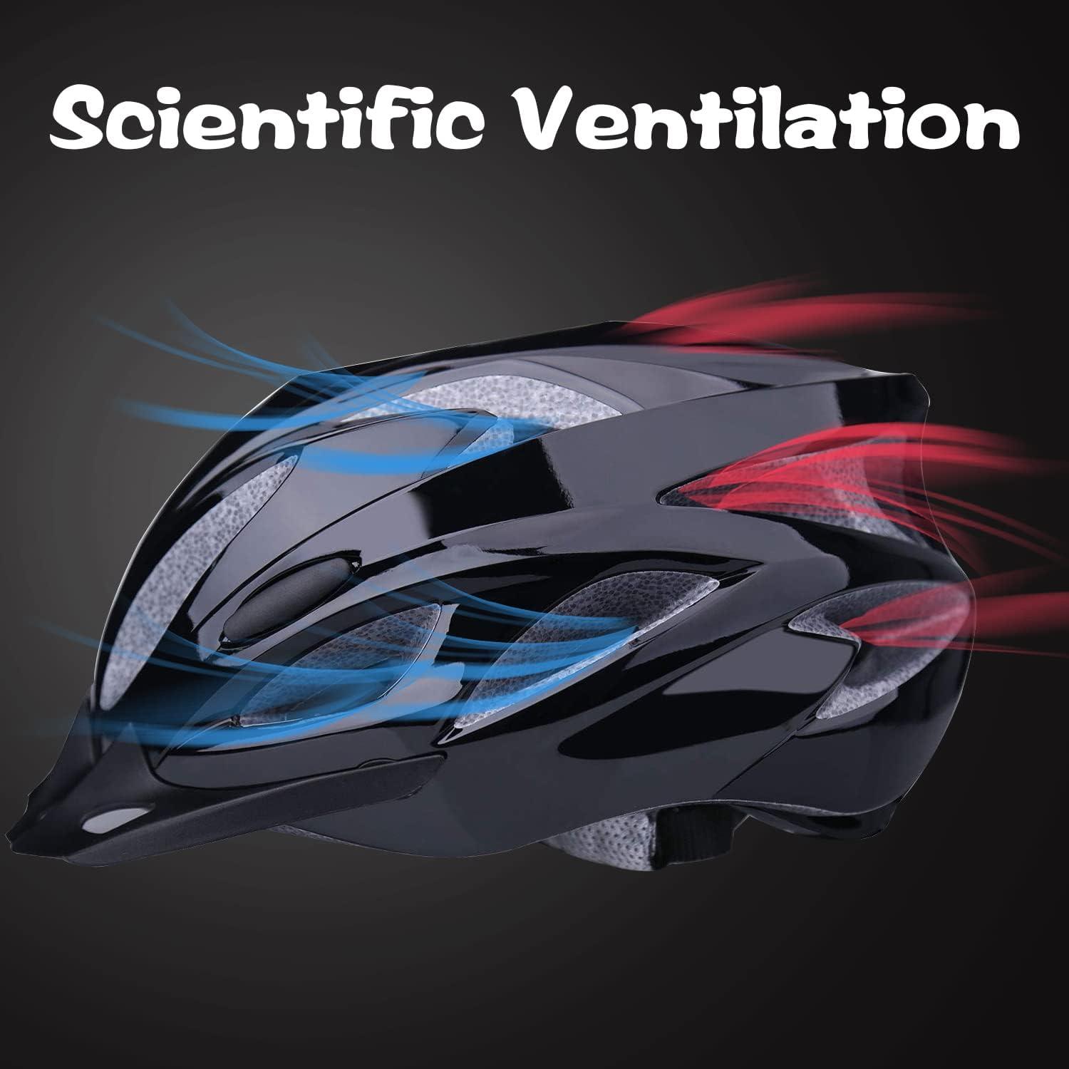 Fahrradhelm Herren Damen MTB Helm Visier EPS Schwarz 57-62cm