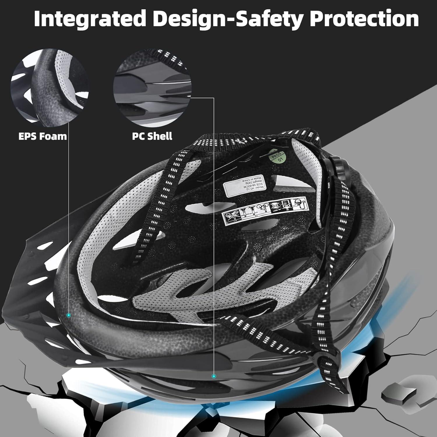 Shinmax Fahrradhelm mit abnehmbarem Visier für Erwachsene Unisex 18 Belüftungsöffnungen pacific-blau