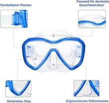 Kinder Taucherbrille Tauchmaske Anti-Fog Schwimmbrille Blau