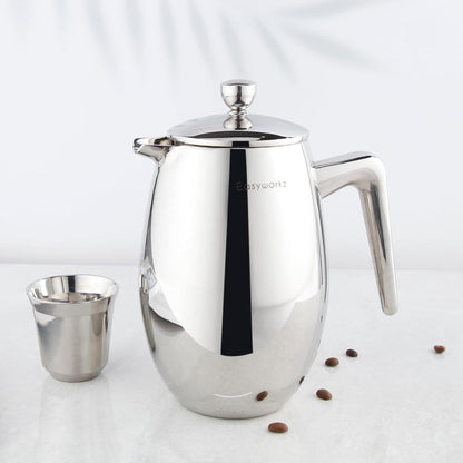 Nando French Press 700ml doppelwandig isoliert Thermo Edelstahl