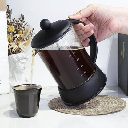 French Press Kaffeebereiter mit Borosilikatglas