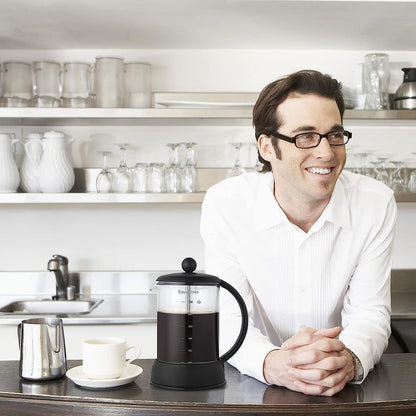 Großer 800ml French Press Kaffeebereiter mit Borosilikatglas