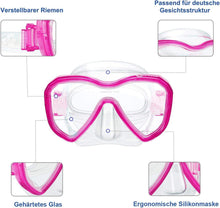 Kinder Taucherbrille Anti-Fog Tauchmaske Schwimmbrille Rosa