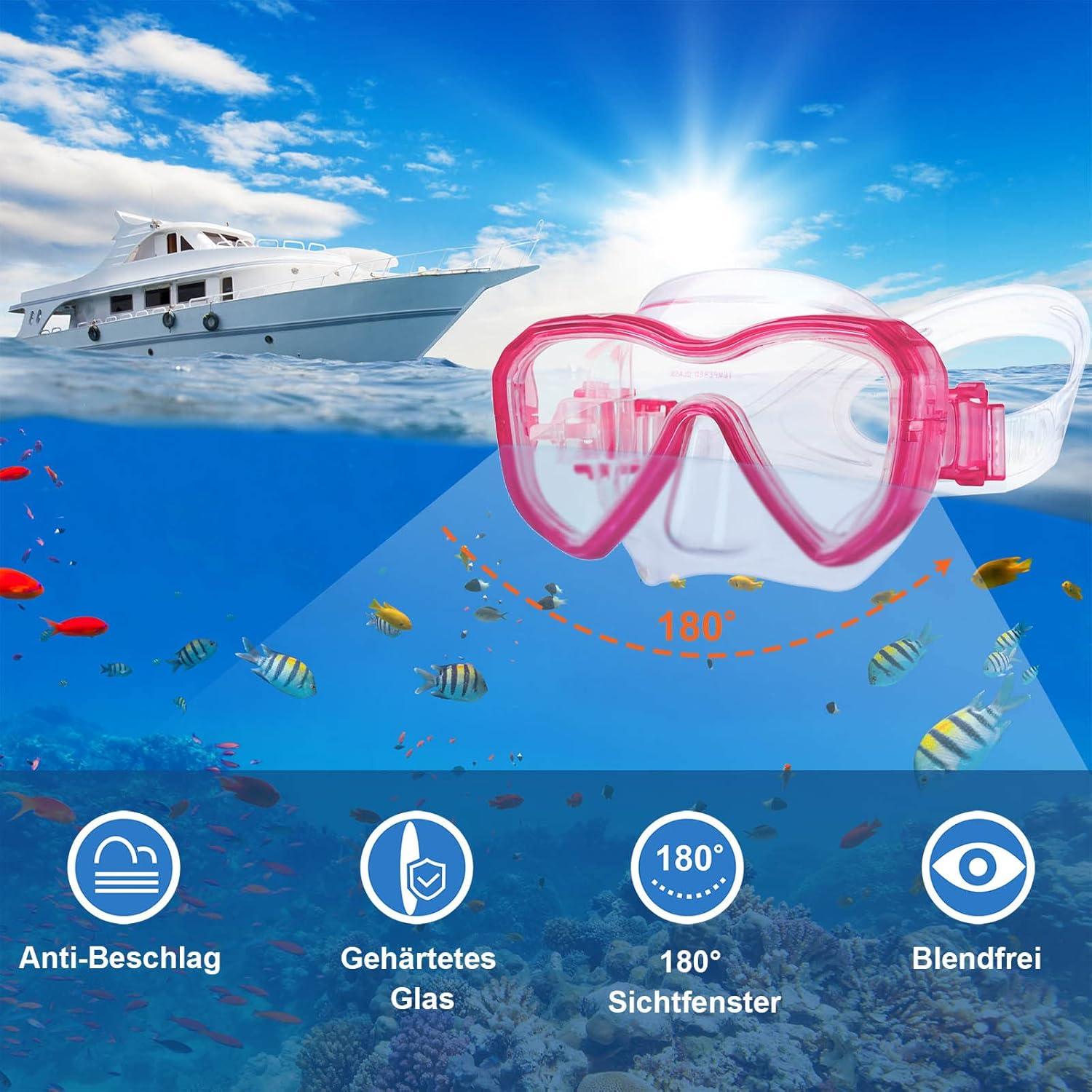 Kinder Taucherbrille Tauchmaske Anti-Fog Schwimmbrille