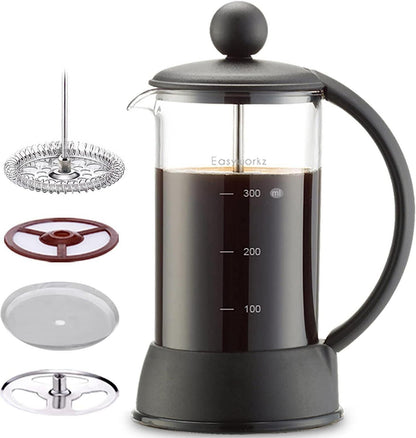 French Press Kaffeebereiter Borosilikatglas 350ml