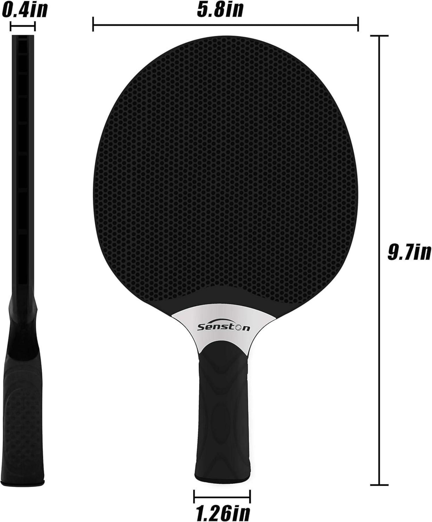 Senston Tischtennisschläger Set mit 3 Bällen und Aufbewahrungstasche