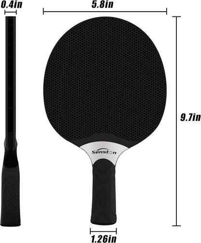 Senston Tischtennisschläger Set mit 3 Bällen und Aufbewahrungstasche