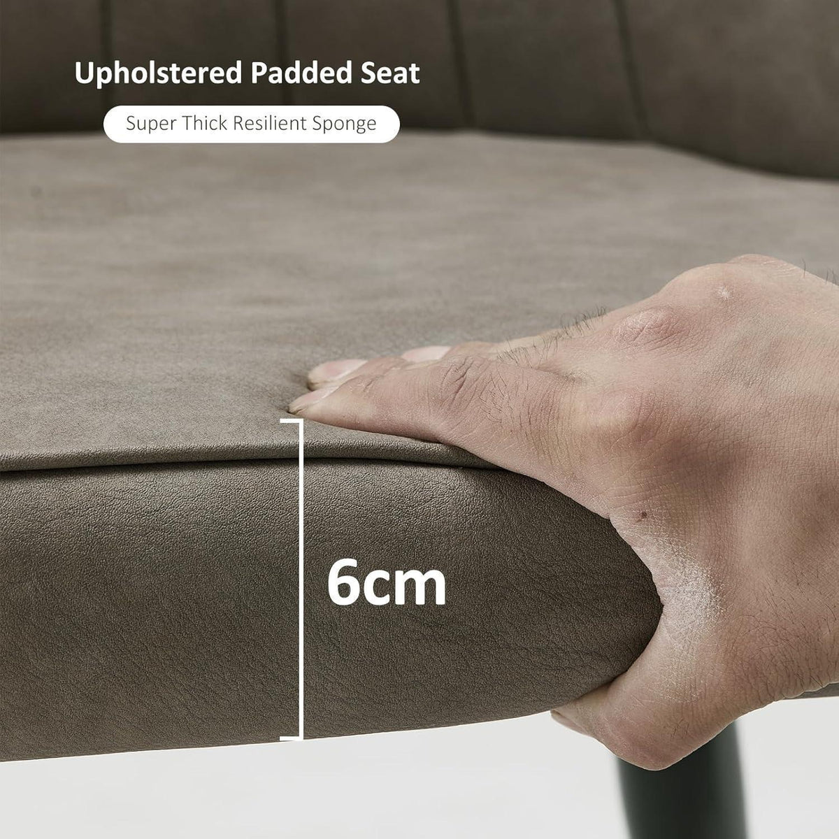 Esszimmerstühle Set 4er, Modern & Bequem in Lederoptik