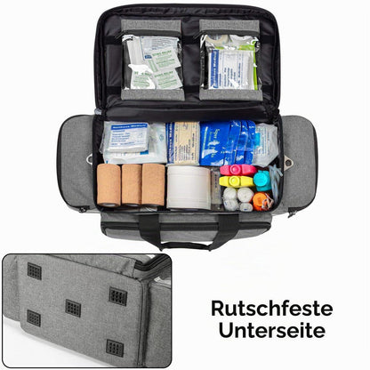 Professionelle Notfalltasche für Rettungskräfte – Grau