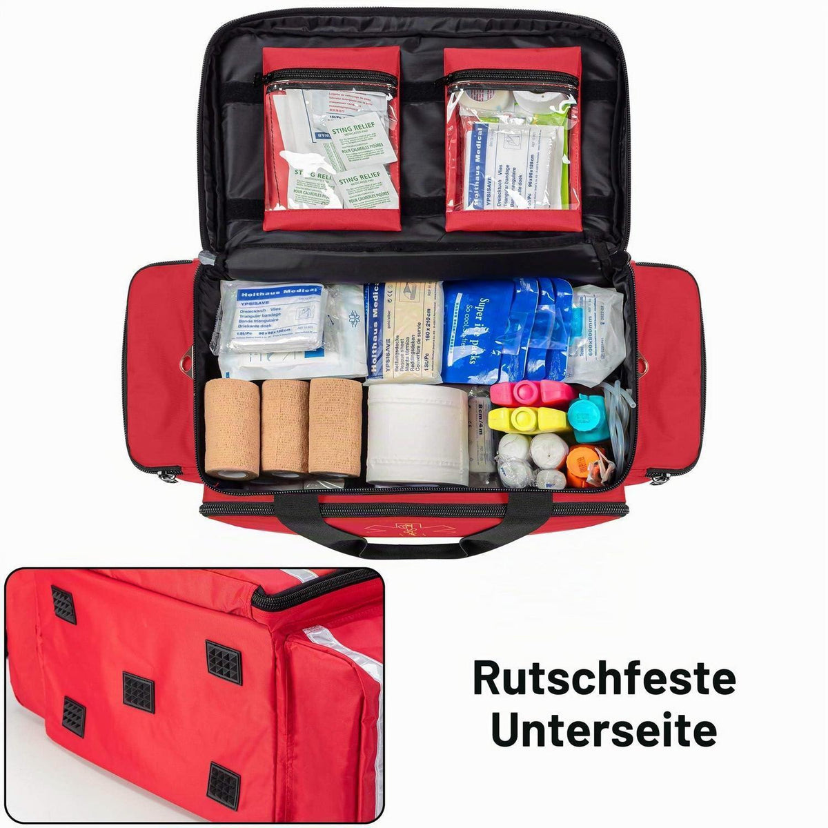 Professionelle Notfalltasche für Rettungskräfte – Rot