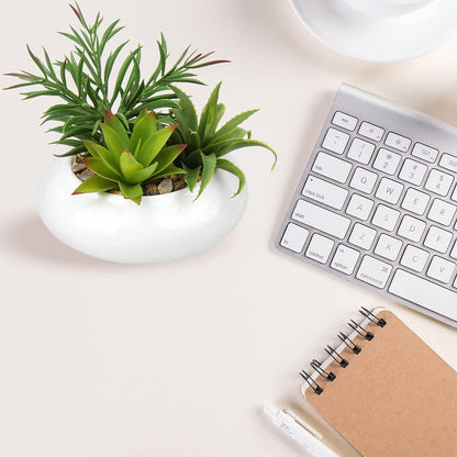 Künstliche Sukkulenten Keramiktopf Zimmerpflanze Deko 18 cm