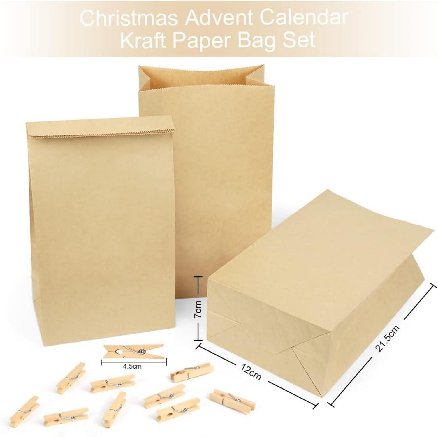 Adventskalender Kraftpapiertüten Weihnachtskalender DIY Waldtiere