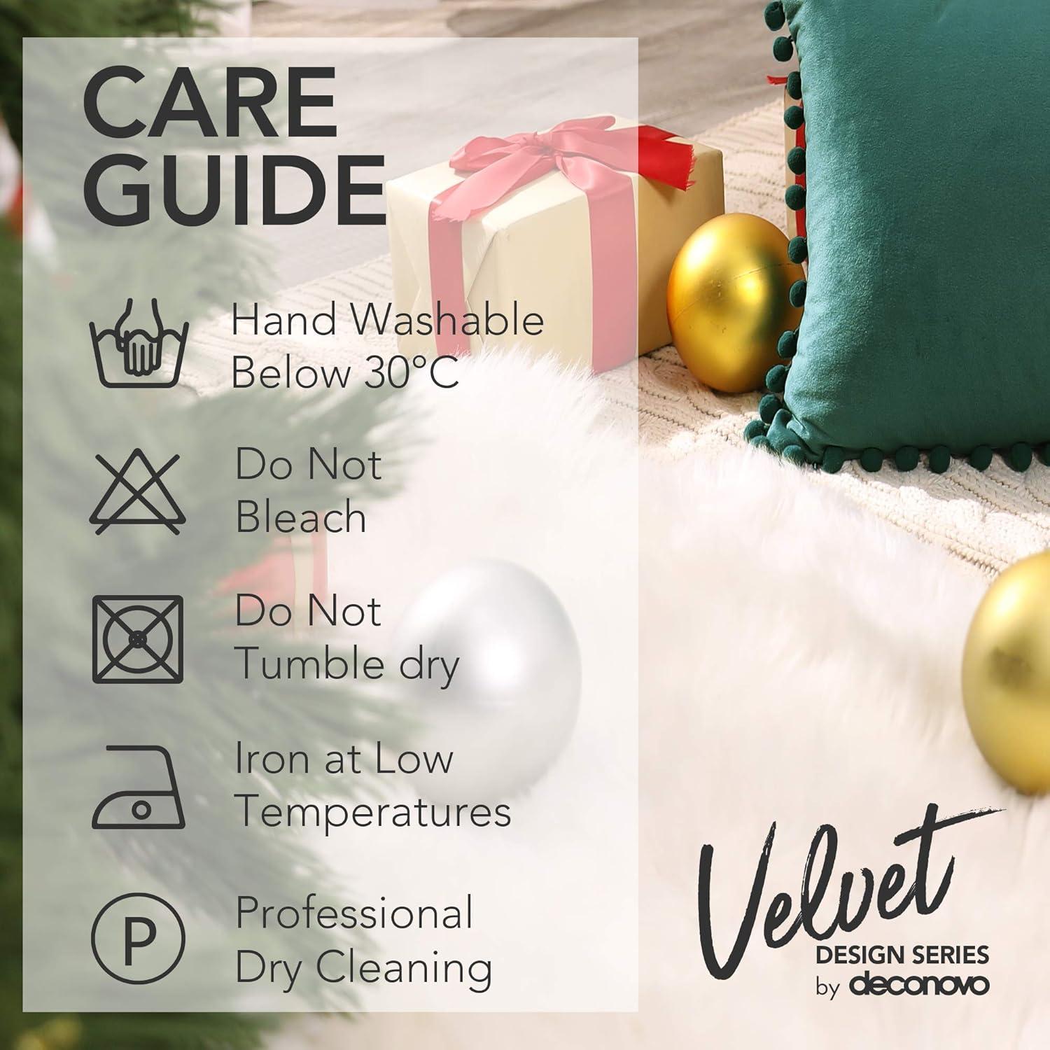 2er Pack Kissenbezüge Weihnachten 45x45cm Tannengrün Samt Velvet