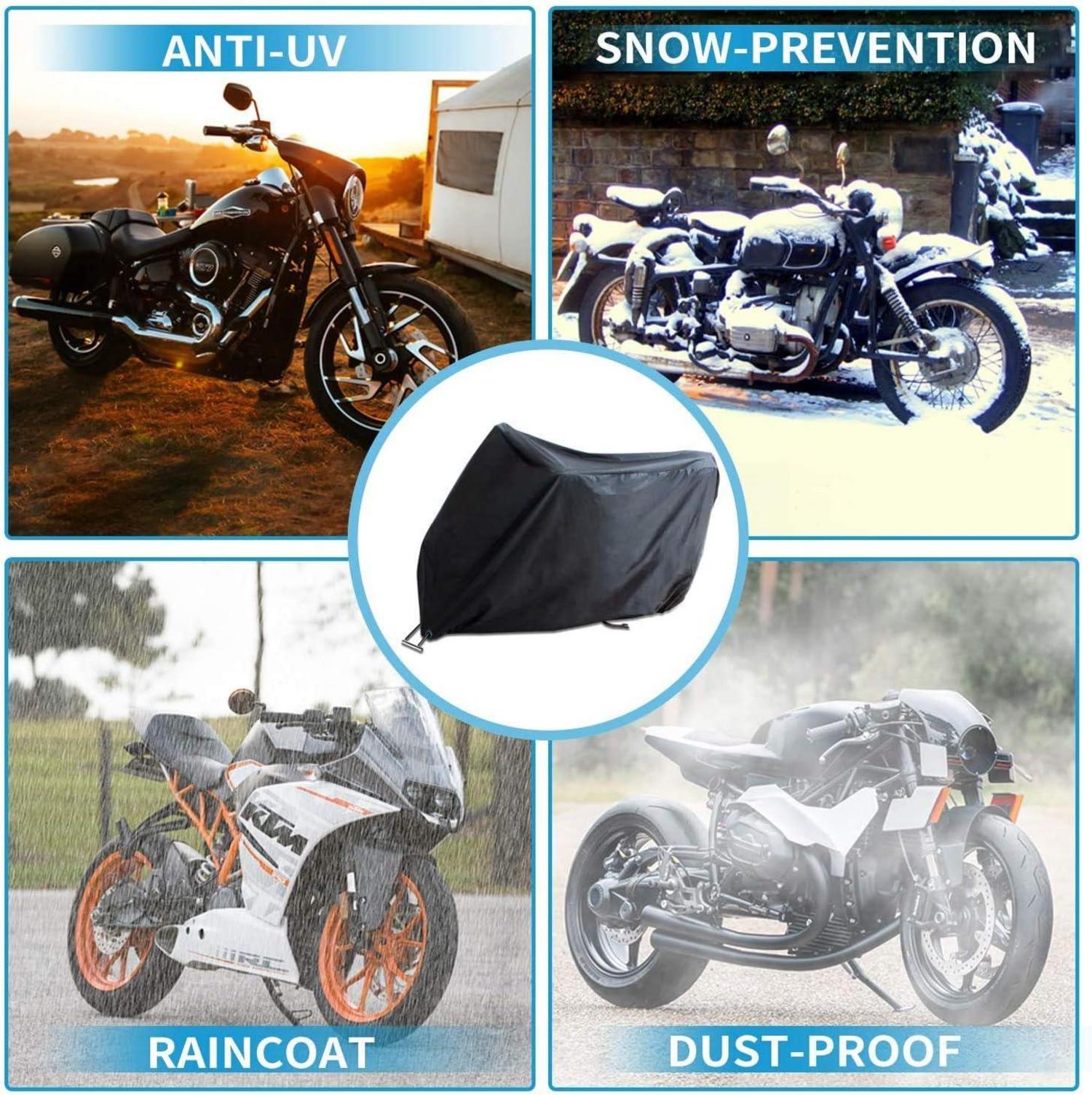 Motorradabdeckung wasserdicht 190T Oxford Outdoor 245x105x125 cm