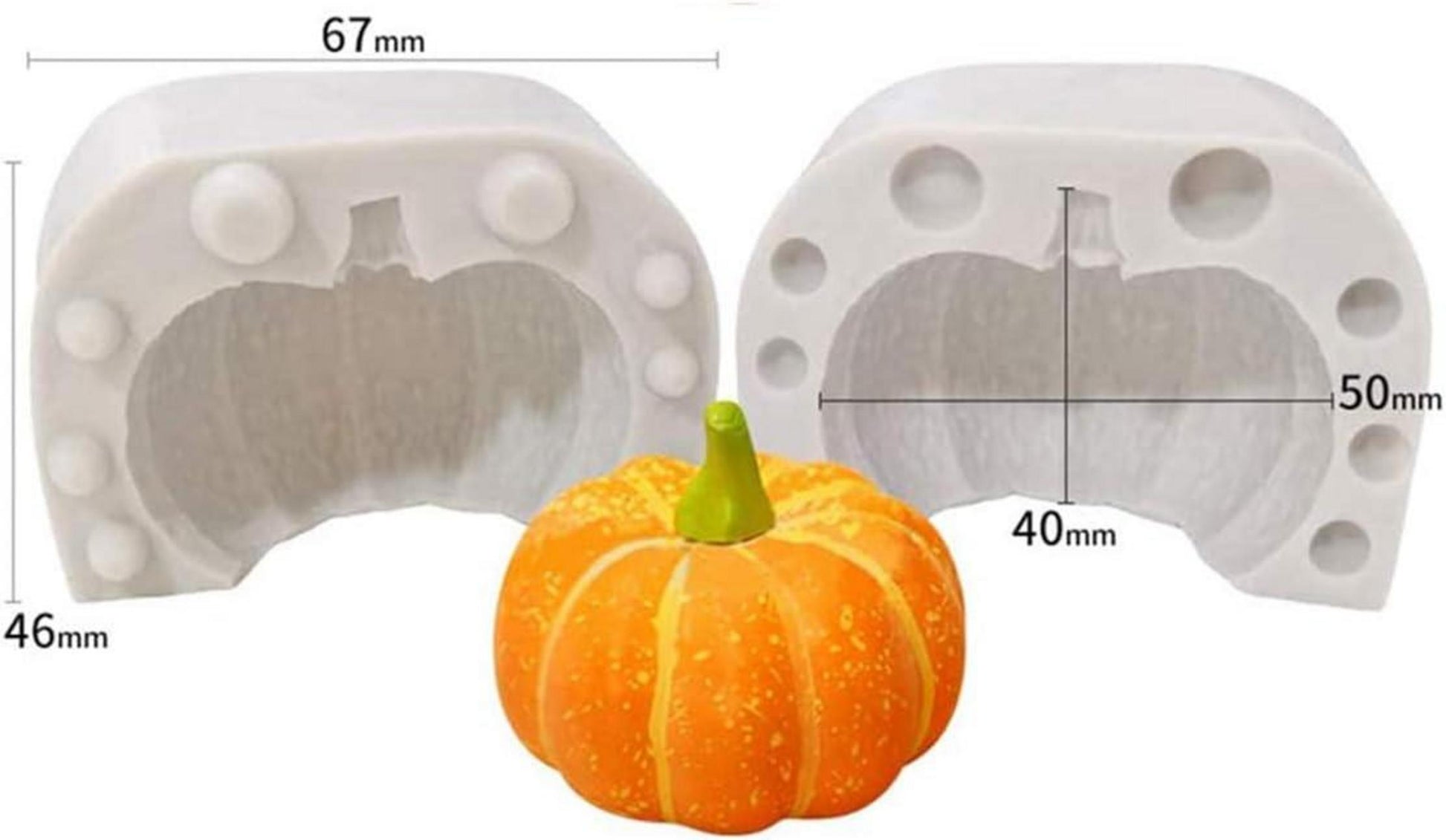 Silikonform Kürbis Kerze Halloween für Seife Schokolade