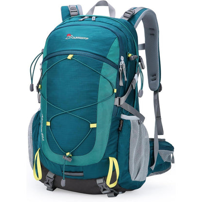 Trekkingrucksack 40L mit vielen Fächern, blaugrün