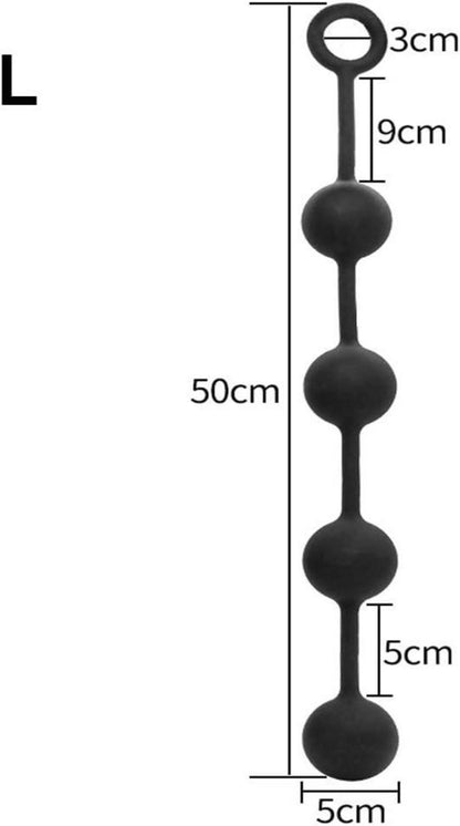 Silikon Anal Kette mit 4 Kugeln Analkugeln Analdusche für Männer
