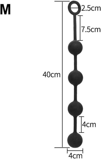Silikon Anal Kette 4 Kugeln Ø 40 mm Analkugeln Anus Masturbator Anal Sexspielzeug