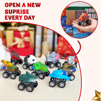2024 Adventskalender Kinder Weihnachten 24 Tage Monster Truck Spielzeug