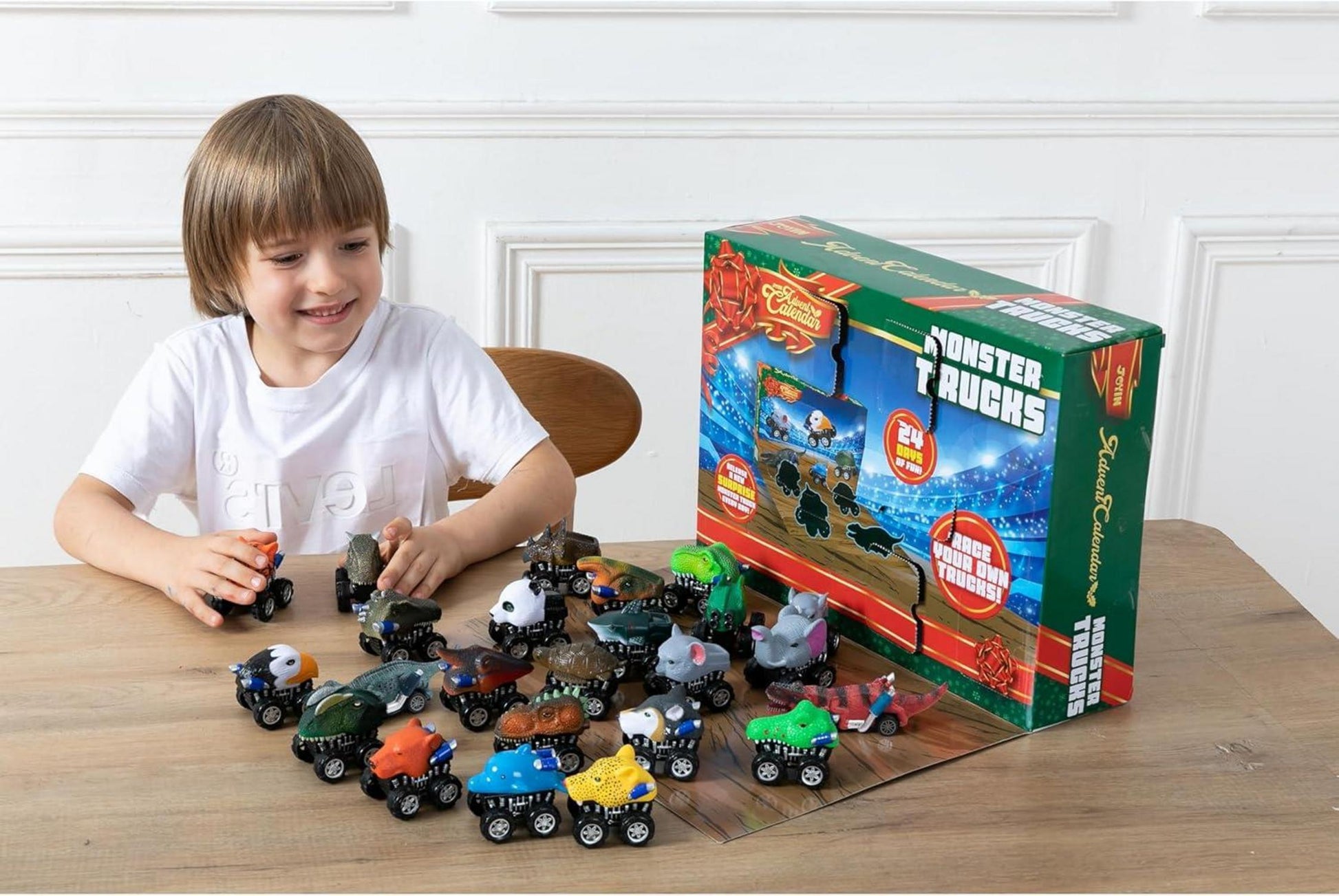 Adventskalender Kinder Weihnachten 24 Tage Monster Truck Spielzeug