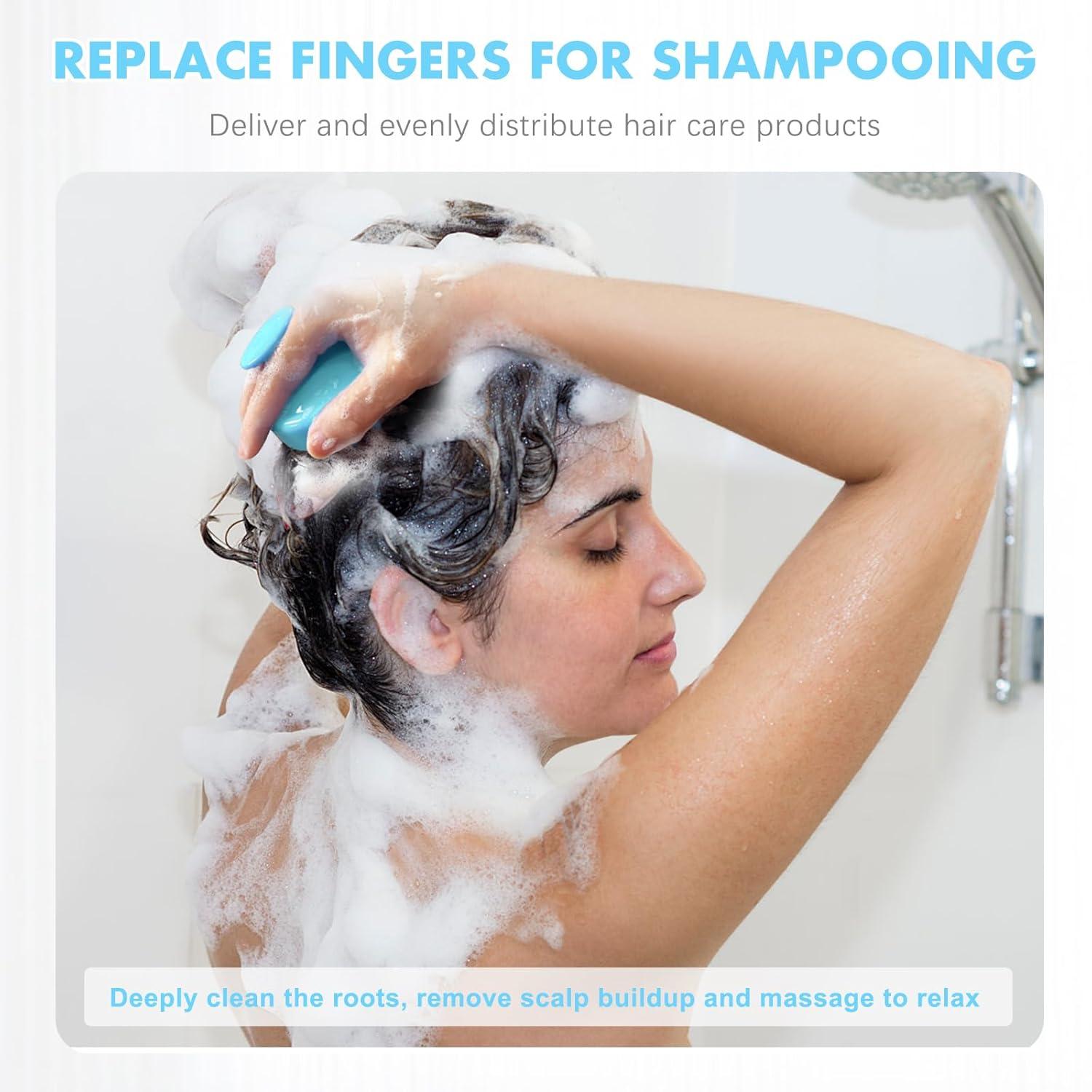Shampoo Haarbürste Peeling Kopfmassage Nass Trocken Massage Silikon Haarwurzel