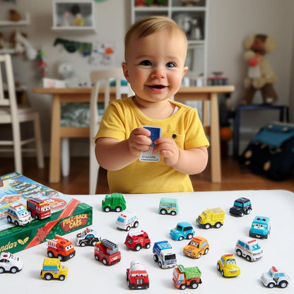 JOYIN 2024 Adventskalender für Kinder 24 Tage Countdown Auto Spielzeug