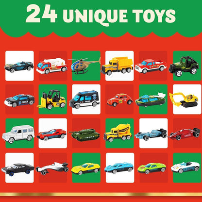 JOYIN Adventskalender Kinder Diecast Autos Baustellen