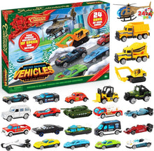 Adventskalender Diecast Autos Spielzeug Legierung 24-Tage Countdown