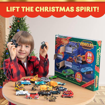 JOYIN Adventskalender 2024 Diecast Autos Baustellen Legierung