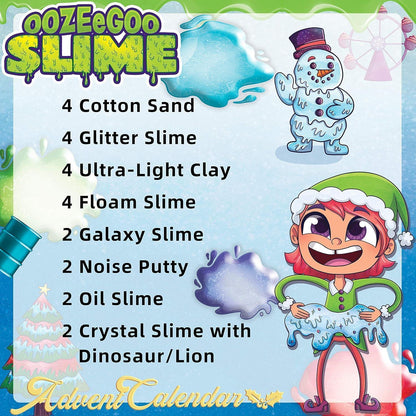 JOYIN Slime Adventskalender Weihnachten 24 Tage Countdown
