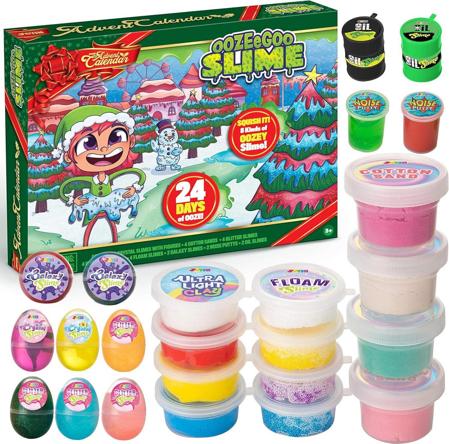 Slime Adventskalender für Kinder - 2024 Weihnachten 24 Tage Countdown