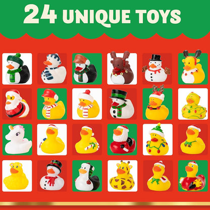 Adventskalender 2023 Gummienten Spielzeug Ente Weihnachten Kinder