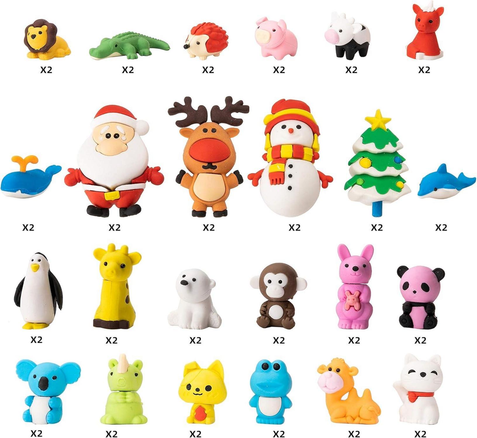JOYIN Adventskalender 2024 Weihnachten 24 Tage Tierfiguren