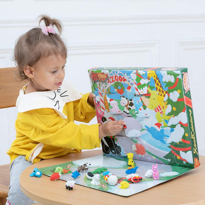 Adventskalender Weihnachten 24 Tage Countdown Tierfiguren Radiergummis