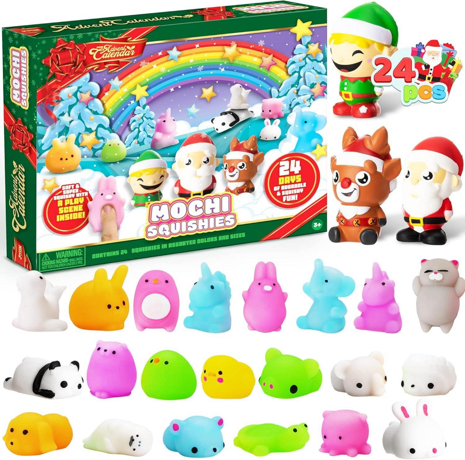 Adventskalender 2023 Kinder Weihnachten Mochi Squishy Spielzeug